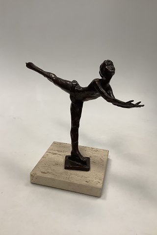 Royal Copenhagen Bronze statuette Sterett-Gittings Kelsey Kunstskøjteløber fra 
1976