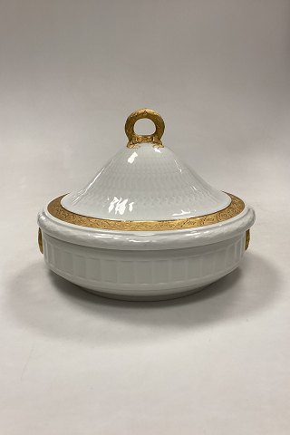 Royal Copenhagen Gold Fan lidded bowl No 11503