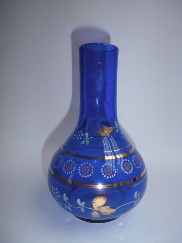 Vase in blue Bristol glass , England approx. 1880.