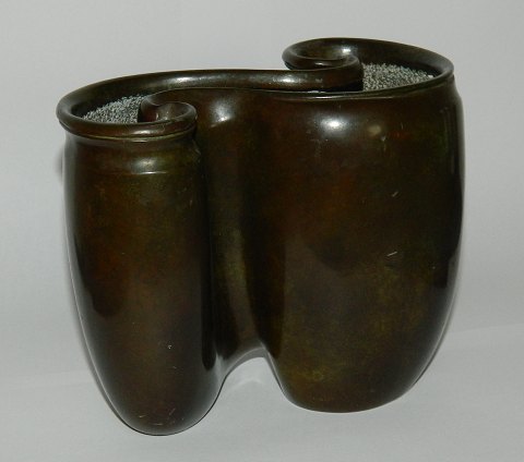 Bronze patinated organic vase by Just A.