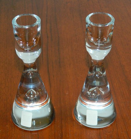 Holmegaard Princess candle holders in glass