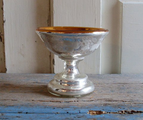 1800tals lille kandis skål i fattigmands sølv