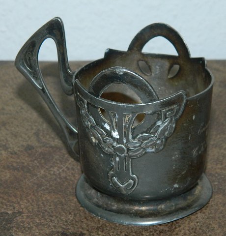 Art Nouveau Style: Cup holder in pewter from Urania factory in Holland