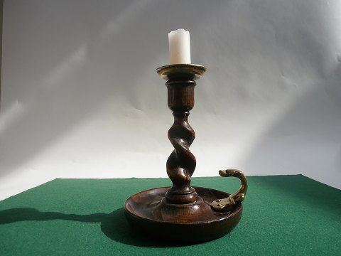 Candlestick in wood, England approx 1880.