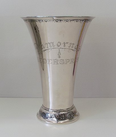 Stor svensk sølv pokal vase 27cm.