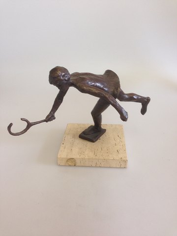 Royal Copenhagen Bronze statuette Sterett-Gittings Kelsey Tennis Player from 
1976