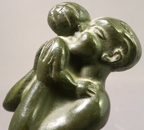 Kai Nielsen bronze figur, mor og barn