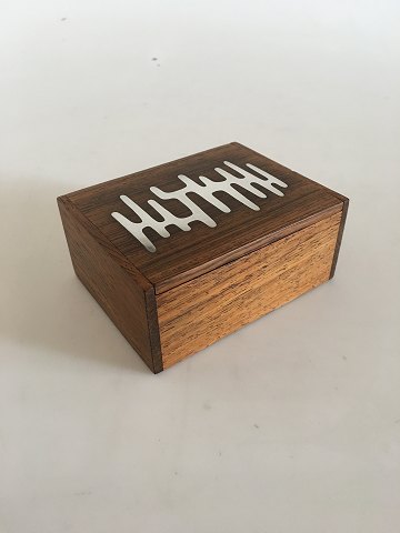 Hans Hansen Rosewood Box with Sterling Silver Pattern