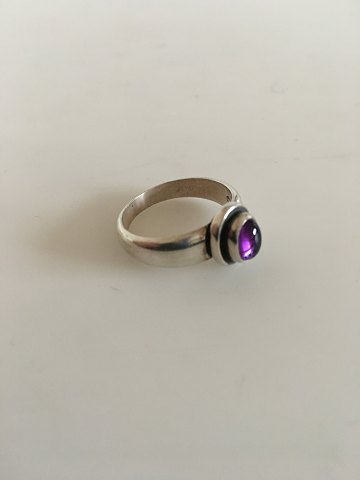 Georg Jensen Sterling Sølv Ring Nr. 46C med Amethyst.