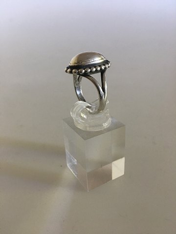 Georg Jensen Sterling Sølv Ring No 9 med Sølvsten