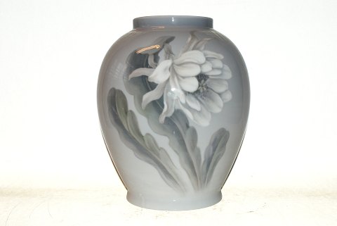 Large Royal Copenhagen Vase decorated with flowers and butterflies