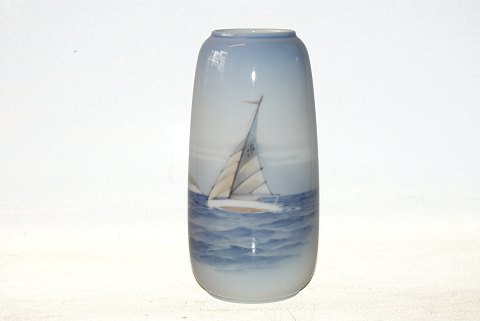 Lyngby Vase with Sailboat
