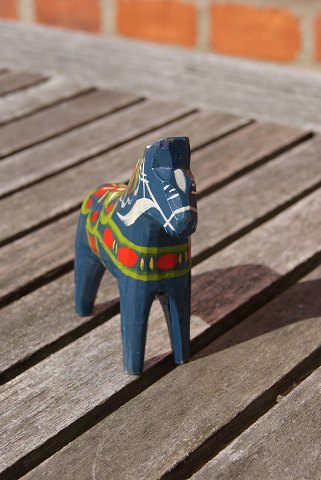 Bestellnummer: v-Blå Dalarheste 7,5cm.SOLD