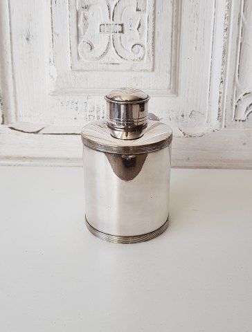 Danish silverplatet tea can