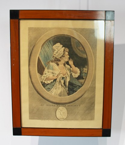 Hand-tinted engraving after painting, in two colored frame, in great condition.
5000m2 showroom.