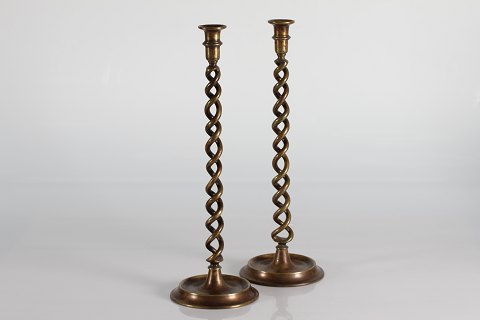 Pair of English candlesticks