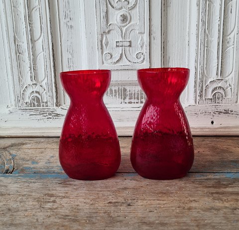 Red hyacinth glass from Fyens Glasvork