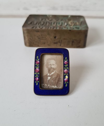 Beautiful old miniature enamel frame