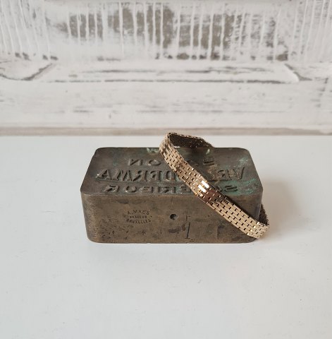 Vintage murstensarmbånd i 8 kt guld - 7 rækker.