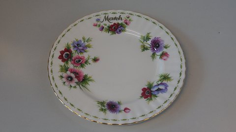 Frokosttallerken "Marts" Royal Albert Månedstel 
Engelsk Stel
Blomstermotiv :Anemones web 11335
SOLGT