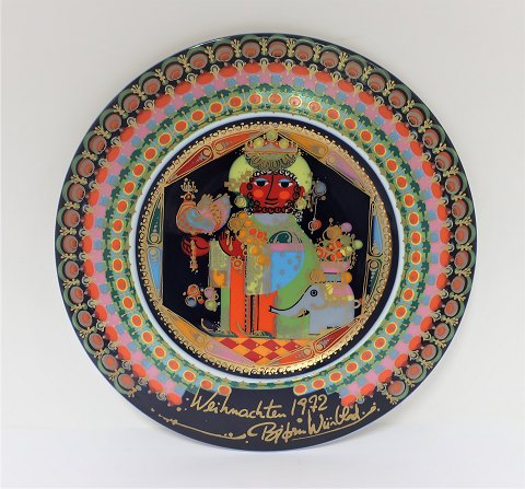 Bjørn Wiinblad. Rosenthal. Juleplatte 1972. Diameter 28,5 cm