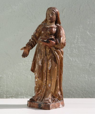 Saint Birgitta of Vadstena Gilt wood 17th century ca 48 cm