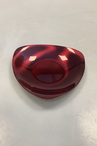 Danish Triangular Stainless Steel Dish in Red