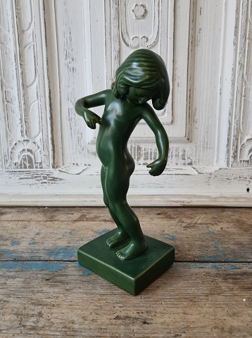 "Venus Glypogos" by Kai Nielsen for P.Ibsen, figure of green glazed terracotta 
Signed Kai Nielsen - P.Ibsen - 888