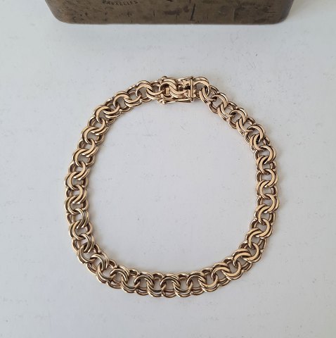 Vintage Bismarck bracelet in 8 kt gold 18.5 cm.