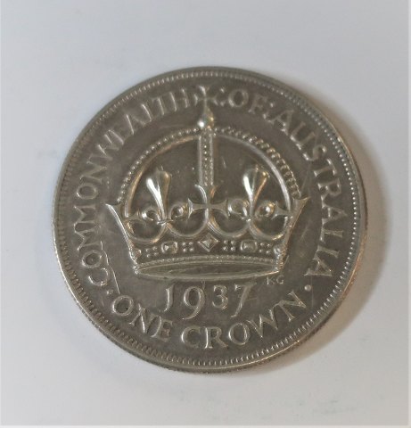 Australien. Georg VI. Sølv 1 Crown 1937