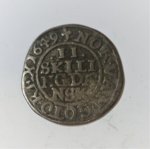 Norwegen. Friedrich III. Silber 2 Skilling 1749