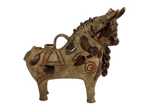 Pucara-Stier aus peruanischer Keramik. Peru Mitte des 20. Jahrhunderts