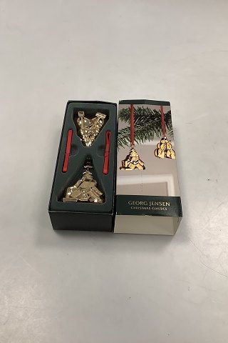 Georg Jensen Golden Christmas Julepynt Juletræ og Snemand