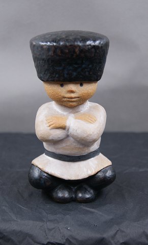 Lisa Larson Swedish glazed ceramics, the figurine Cossack in the series children 
of the world