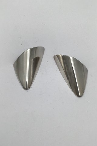 Hans Hansen Sterling Silver Modern Ear Rings (Clips)
