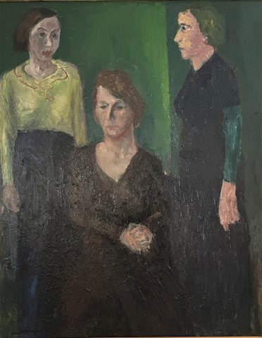 "Familiebillede" 3 generationer, kunstnerens moder, hustru og kunstnerens 
datter, kunstmaleren Annelise Søndergaard, museums kvalitet. Er netop blevet 
renset og efterset hos konservator.