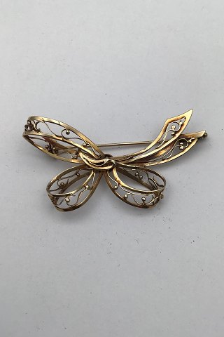 Danish 14 K Gold Brooch