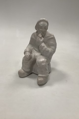 Michael Andersen White Stoneware Figurine of Fisherman No 4852