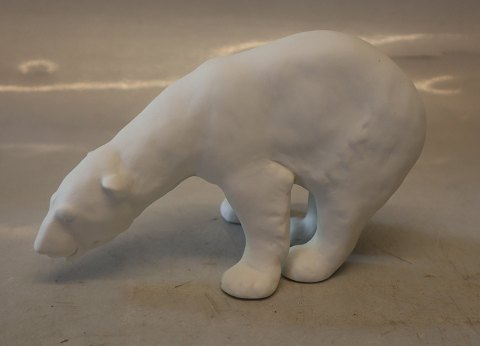 Unglazed Bisquit 0321 Kgl.  Polar bear feeding 9 x 14 cm (CJB 1900)  Royal 
Copenhagen 
