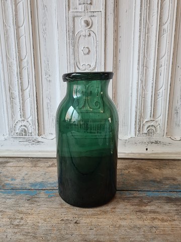 Green pickle glass, Aalborg Glassworks 1899. Height 23 cm.