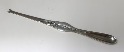 Sølvplet hummergaffel. Længde 20 cm.