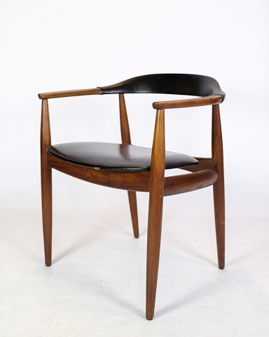 Armchair - Teak wood - Black leather - Illum Wikkelsø - Niels Eilersen - 1960
Great condition
