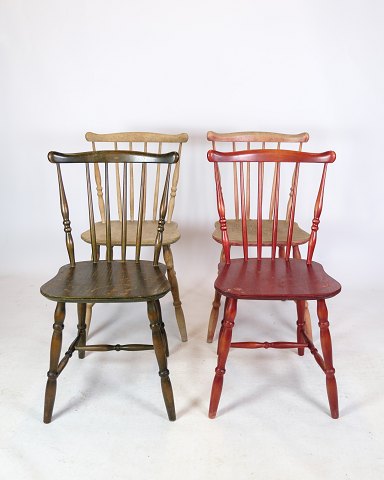 Dining room chairs - Natural colour, Brown and Red - Danish Design - Farstrup 
Møbelfabrik - 1960
Great condition
