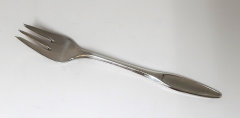 Kongelys. Sølvplet bestik. Kagegaffel. Længde 15,5 cm