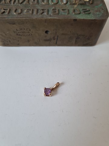 Hermann Siersbøl vintage pendant in 8 kt gold with amethyst