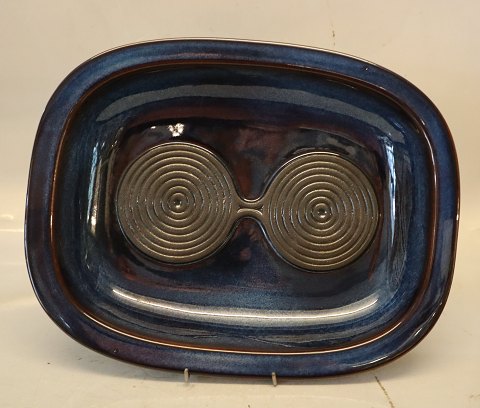 Soeholm 3458 Blue bowl 25 x 32 cm EJ 64 Series Design Einer Johansen  - Bornholm 
pottery  from Soeholm
