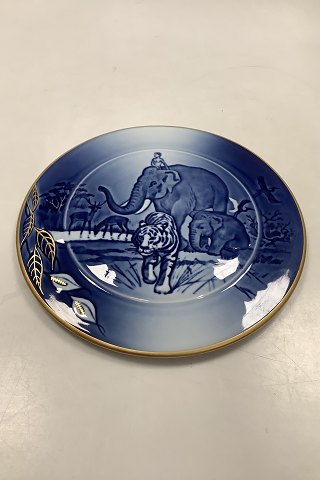 Bing and Grondahl Peace on earth plate 1989 Elephant and Tiger