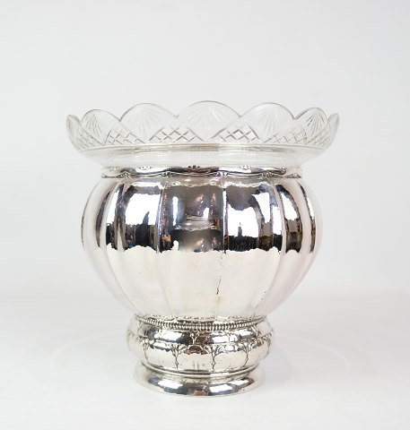 Silver bowl - glass insert - three-towered silver - 1920
Great condition
