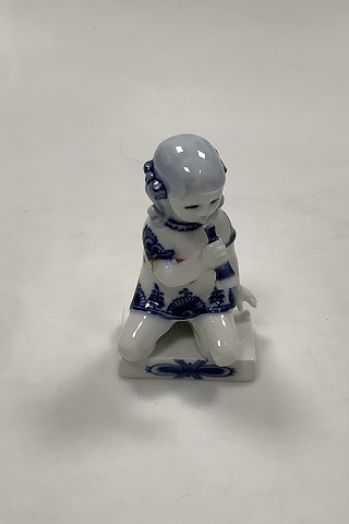 Royal Copenhagen Blue Fluted Plain Figurine Girl with Trumplet No 4796