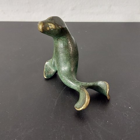 Bronzefigur af sæl